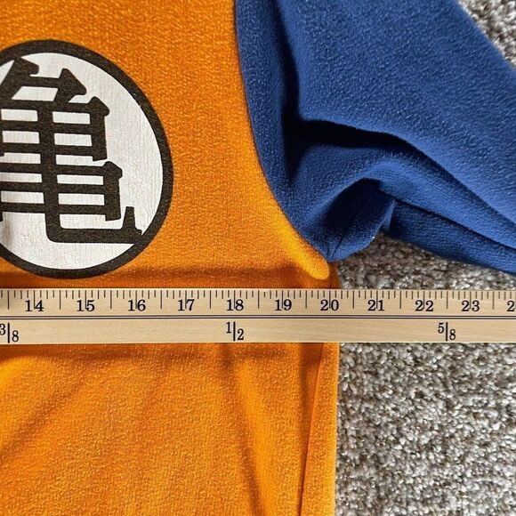 Dragon Ball Z Hoodie Sweatshirt Mens Medium Orange Blue Goku Kama Symbol Casual - Picture 6 of 11